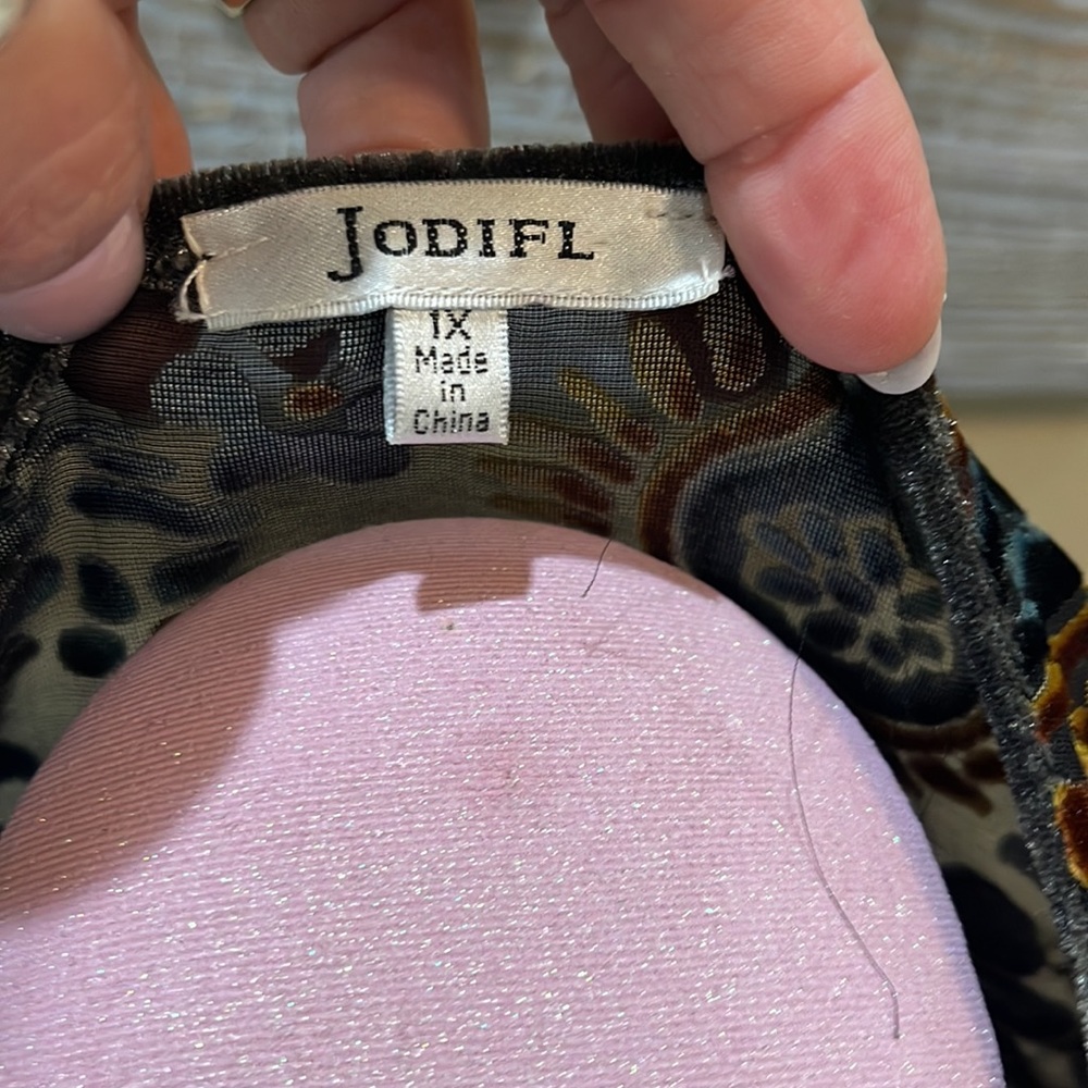 Jodifl Plus Size Sheer Cut Velvet Kimono/Cardigan… - image 4